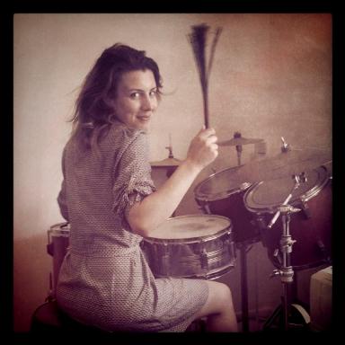 Emma Playing Drums